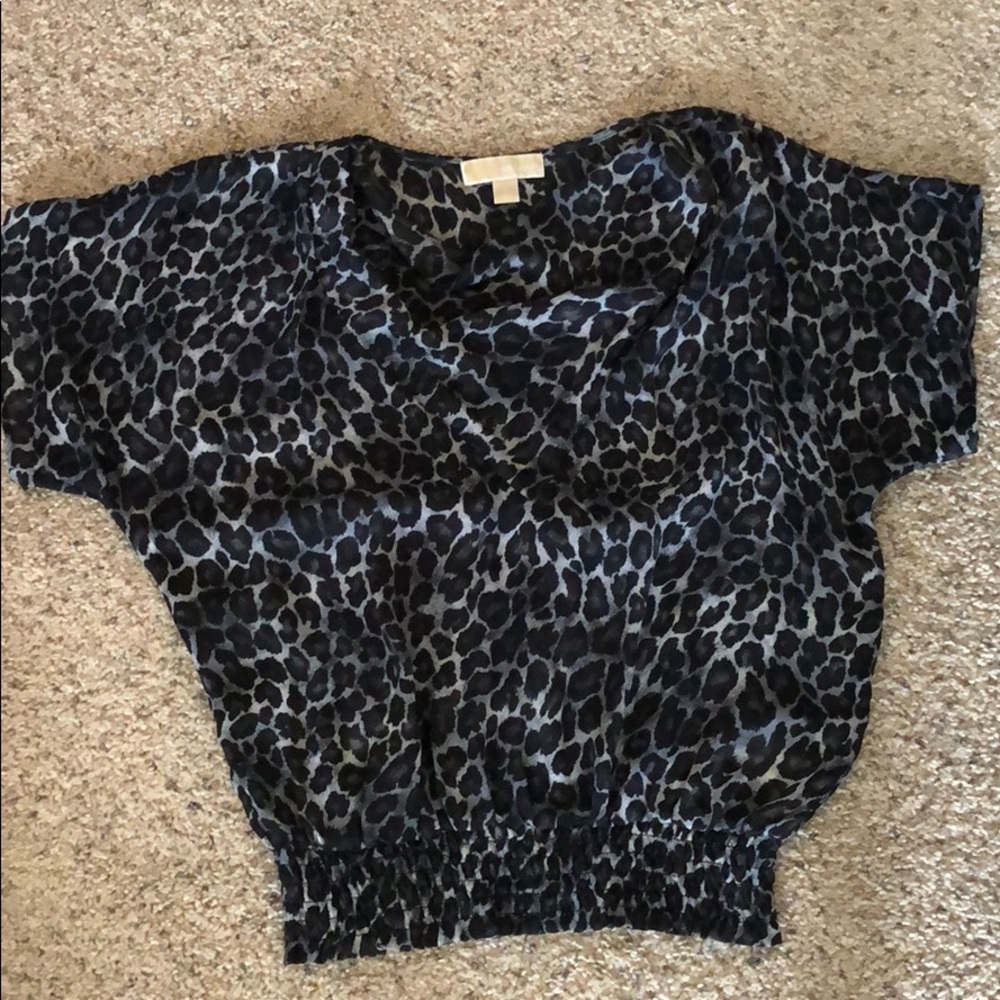 Michael Kors Leopard Print Blouse